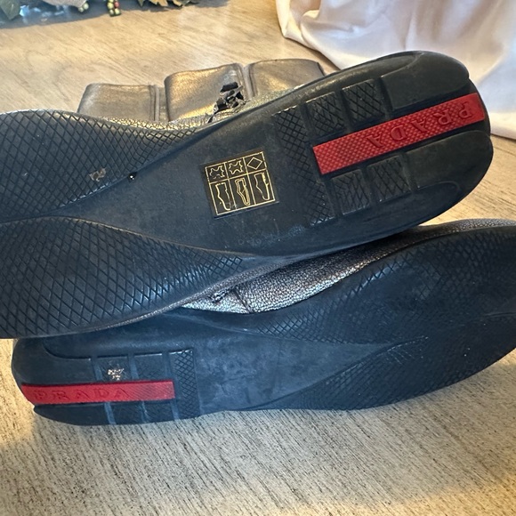 Prada Bronze Knee High Leather Boots - Picture 4 of 7